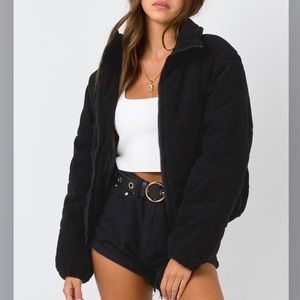 Princess Polly Black Puffer Jacket